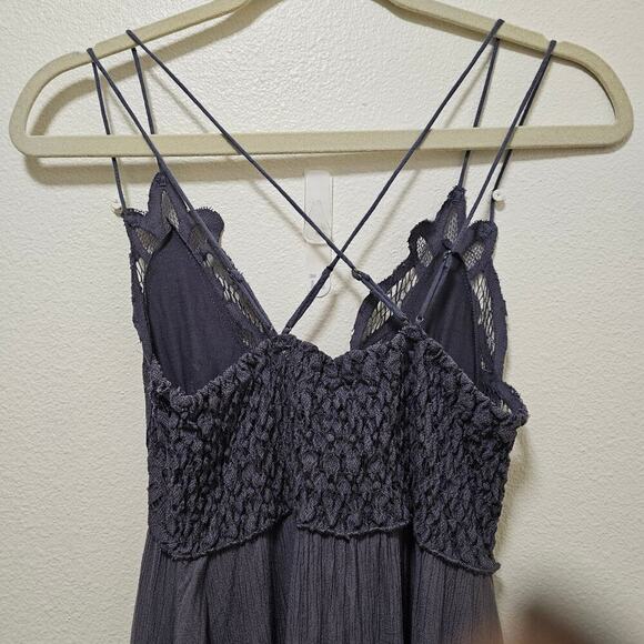 Free People S FP purple lace Adella Frilled Chemise Sexy. Flowy Flared. Delicate - Picture 7 of 14